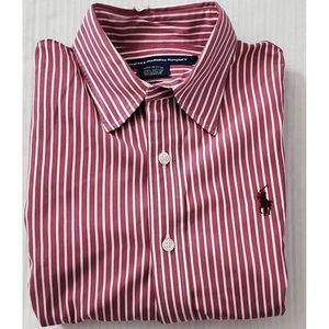 Ralph Lauren Sport Women's Red Stripe Button Blouse Size 6